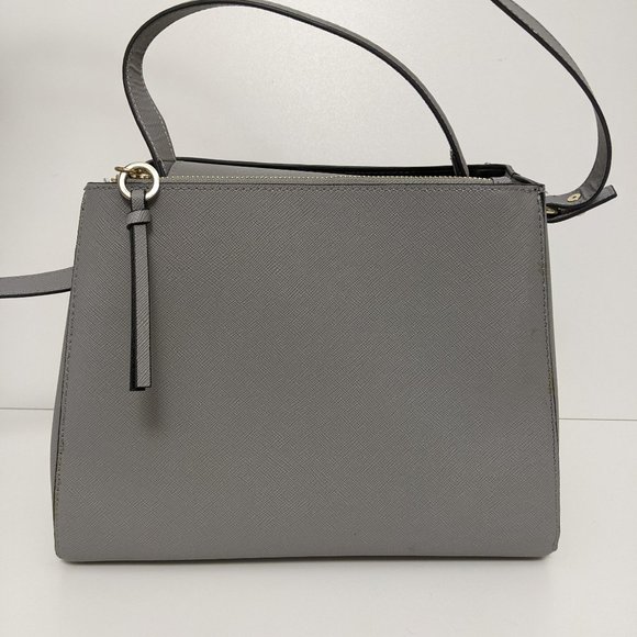 Zara Basic Collection Gray Handbag Crossbody Adjustable Button Closure Pocket - Picture 1 of 16